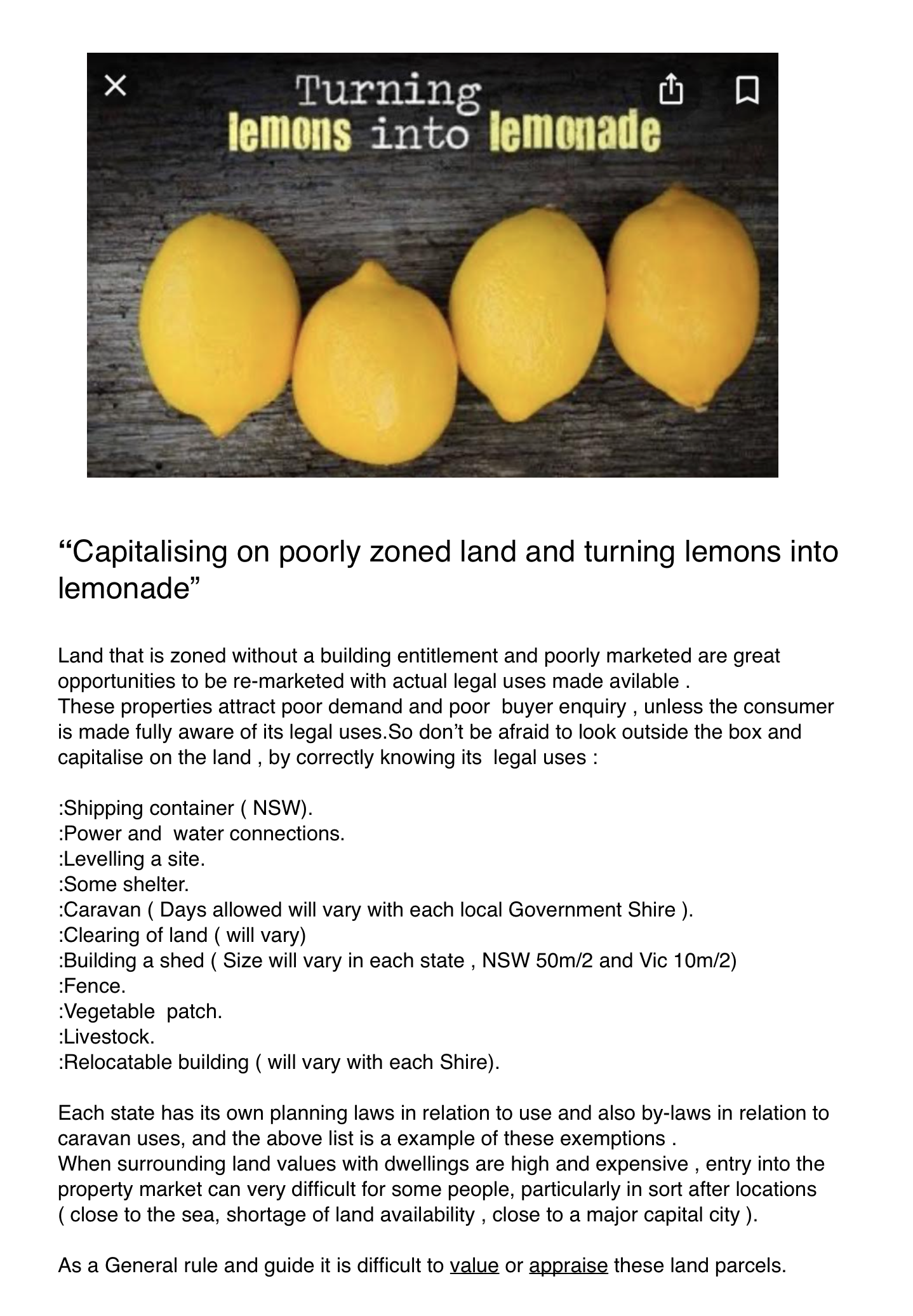 Turning Lemons Into Lemonade